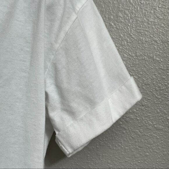 Modern Lux Smile More Croptop White with Pink Letters Size Medium - Picture 3 of 9